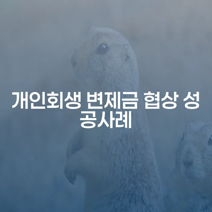 개인회생 변제금 협상 성공사례는 어떻게 가능했을까?