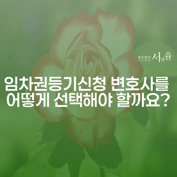 임차권등기신청 변호사를 어떻게 선택해야 할까요?